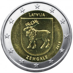 2 euros commémorative Lettonie 2018 - Zemgale.