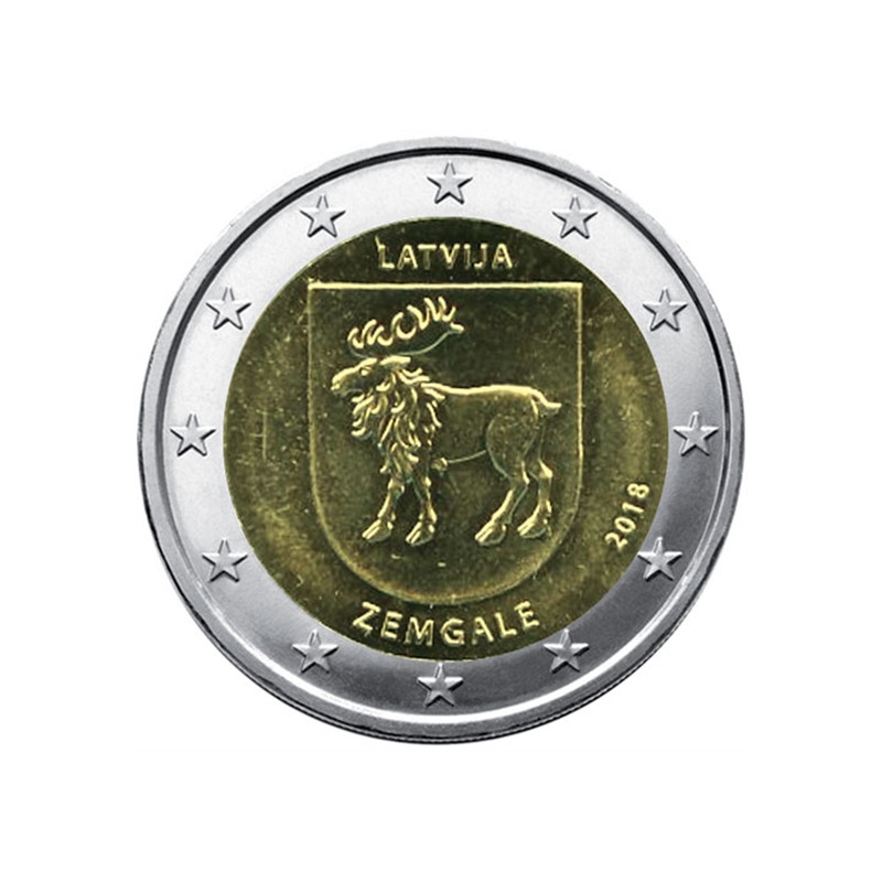 2 euros commémorative Lettonie 2018 - Zemgale.