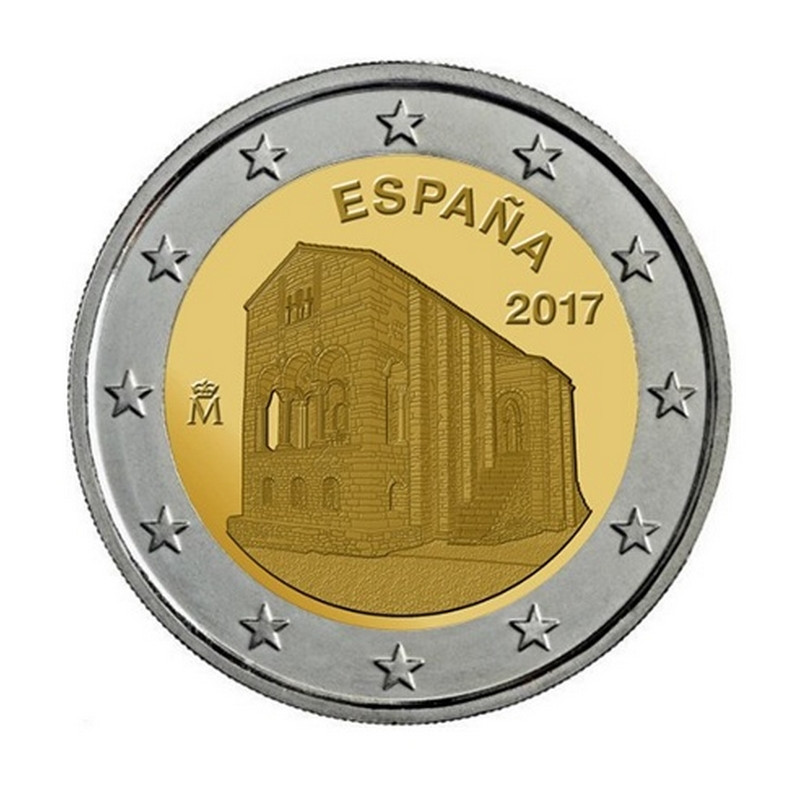 2 euros commémorative Espagne 2017 - Église du royaume des Asturies.