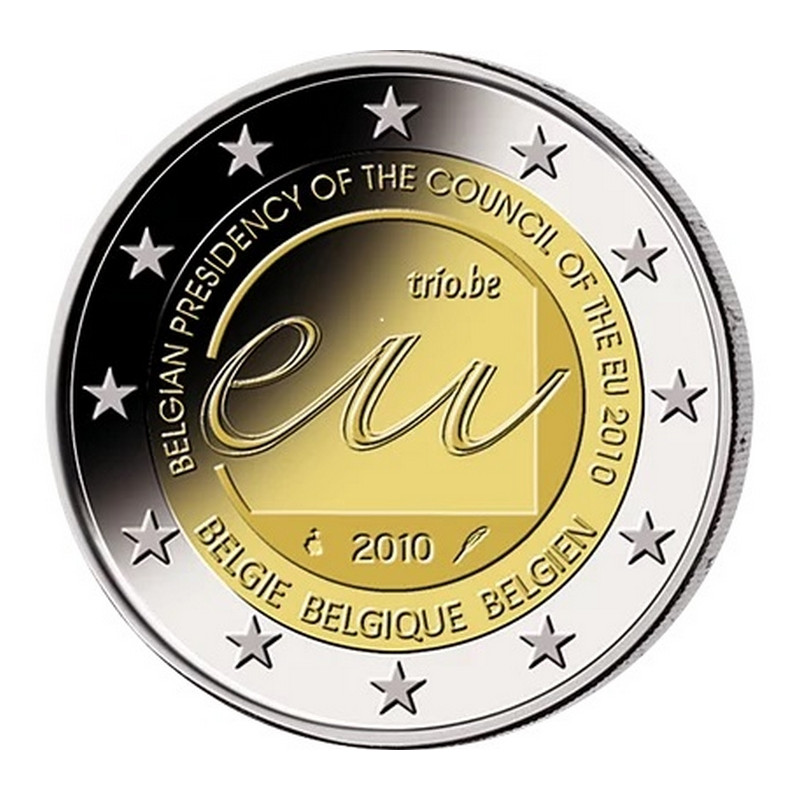 2 euros commémorative Belgique 2010 - Présidence belge du conseil de l'UE.