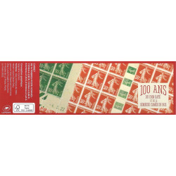 Carnet mixte de 14 timbres 100 ans de la Semeuse camée N°1530.