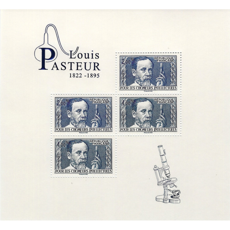 Feuillet de 4 timbres Louis Pasteur F5599 neuf**.