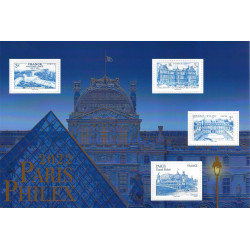 Feuillet doré de 4 timbres Monuments de Paris F5595 neuf**.