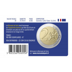 2 euros coincard BU France Erasmus 2022.