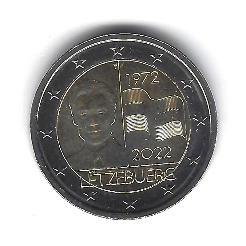 2 euros commémorative Luxembourg 2022 - Drapeau.