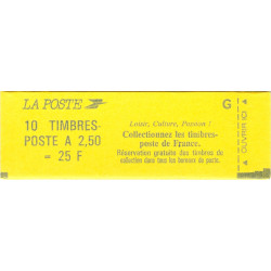 Carnet de 10 timbres Marianne de Briat 2715-C3.