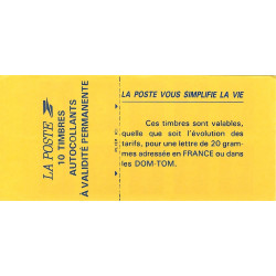 Carnet de 10 timbres Marianne de Briat - Sagem.