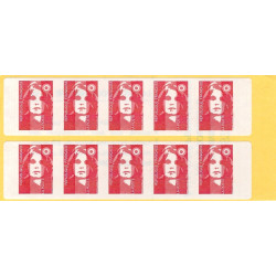 Carnet de 10 timbres Marianne de Briat - Sagem N°2807-C1.