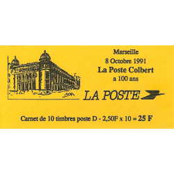 Carnet de 10 timbres Marianne de Briat D - La Poste Colbert N°2712-C1.