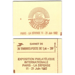 Carnet de 20 timbres Sabine - Philexfrance 82 neuf**.