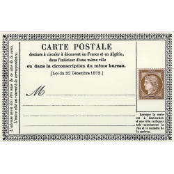 Bloc de 1 timbre Carte Postale en France neuf**.