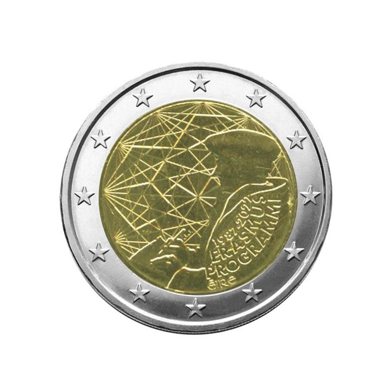 2 euros commémorative Irlande Erasmus 2022.