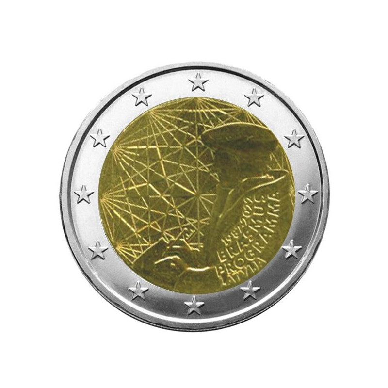 2 euros commémorative Lettonie Erasmus 2022.