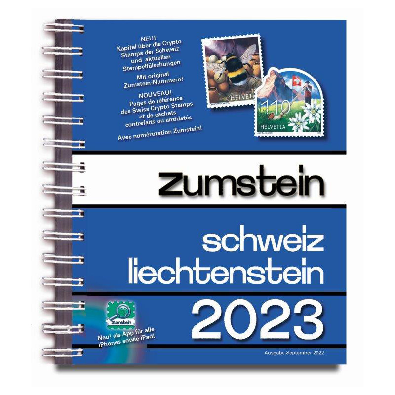 Catalogue Zumstein timbres de Suisse-Liechtenstein 2023, version spirale.