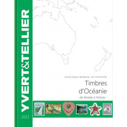 Catalogue de cotation Yvert timbres d'Océanie "Aitutaki à Victoria" 2023.