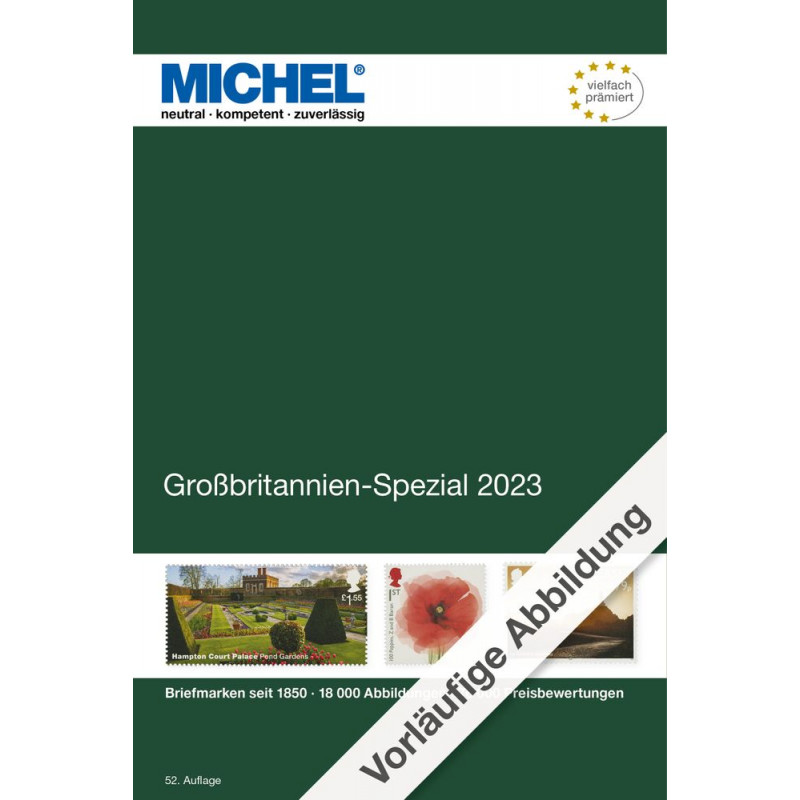 Catalogue Michel, timbres de Grande Bretagne spécialisé 2022-2023.