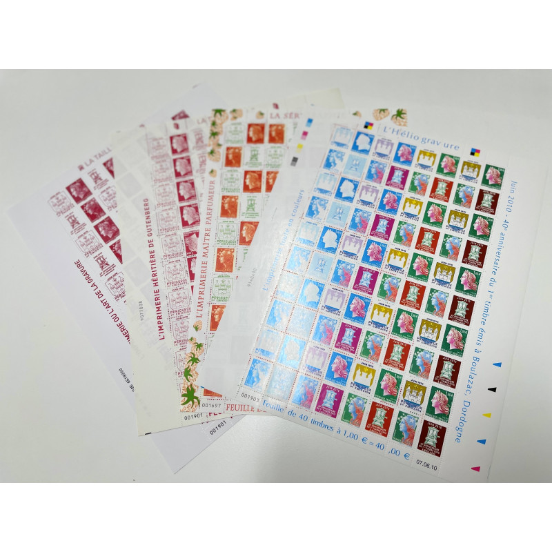 Marianne de Boulazac série de 4 feuillets de 40 timbres F4459-F4462 neuf**.