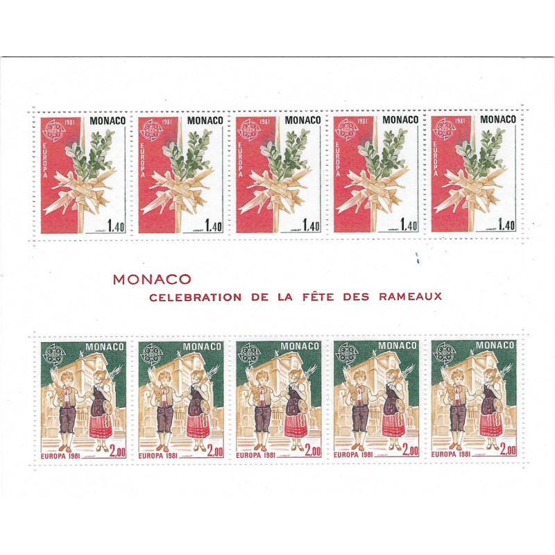 Monaco bloc-feuillet de timbres N°19 Europa neuf**.