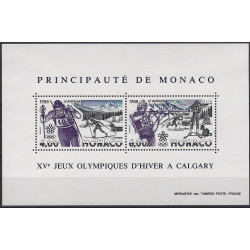 Monaco bloc-feuillet de timbres N°40 Jeux Olympiques d'Hiver neuf**.