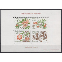 Monaco bloc-feuillet de timbres N°44 Les quatre saisons neuf**.