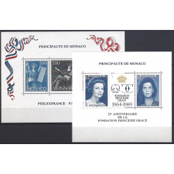 Monaco blocs-feuillets de timbres N°47-48 neuf**.