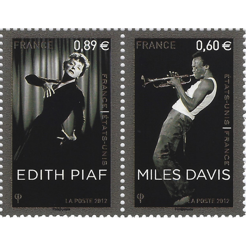 Paire timbres Piaf-Davis N°P4671 neuf**.