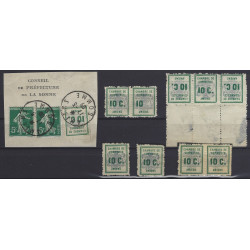 Timbre de grève Amiens N°1 lot avec variétés.