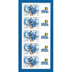 Feuillet de 5 timbres personnalisés Allez les petits - T.P.P. N°F4032A neuf**.