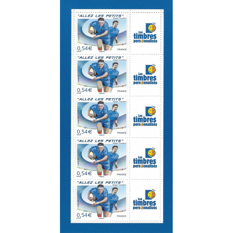 Feuillet de 5 timbres personnalisés Allez les petits - T.P.P. N°F4032A neuf**.