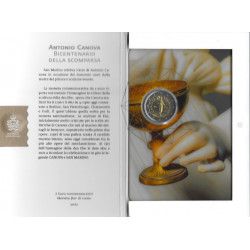 2 euros Saint Marin 2022 - Antonio Canova en coffret BU.