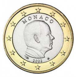 1 euro Monaco 2022 face nationale - Albert II.