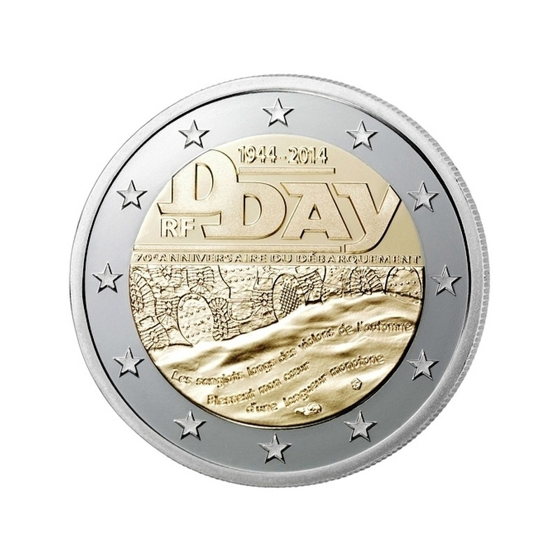 2 euros commémorative France 2014 D-DAY.
