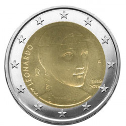 2 euros commémorative Italie 2019 - Léonard de Vinci.