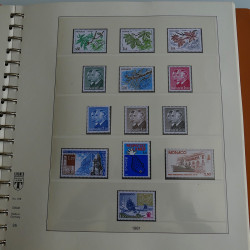 Collection timbres de Monaco 1981-1988 neufs en album Lindner.