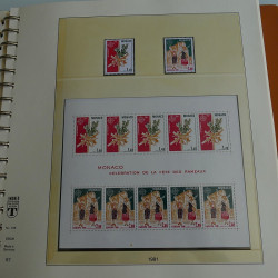 Collection timbres de Monaco 1981-1988 neufs en album Lindner.