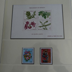 Collection timbres de Monaco 1981-1988 neufs en album Lindner.