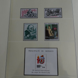 Collection timbres de Monaco 1981-1988 neufs en album Lindner.