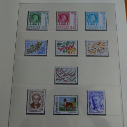 Collection timbres de Monaco 1981-1988 neufs en album Lindner.