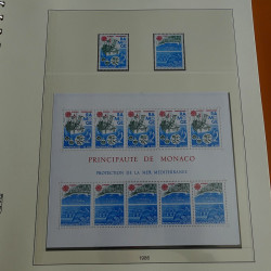 Collection timbres de Monaco 1981-1988 neufs en album Lindner.