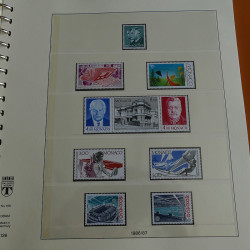 Collection timbres de Monaco 1981-1988 neufs en album Lindner.