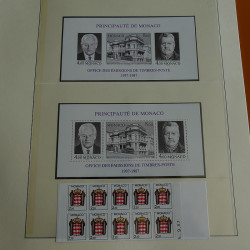 Collection timbres de Monaco 1981-1988 neufs en album Lindner.