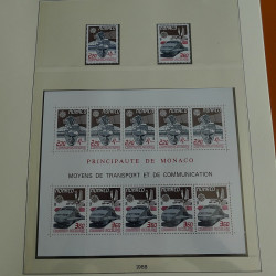 Collection timbres de Monaco 1981-1988 neufs en album Lindner.