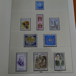 Collection timbres de Monaco 1981-1988 neufs en album Lindner.