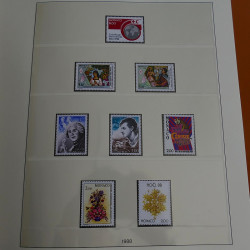 Collection timbres de Monaco 1981-1988 neufs en album Lindner.