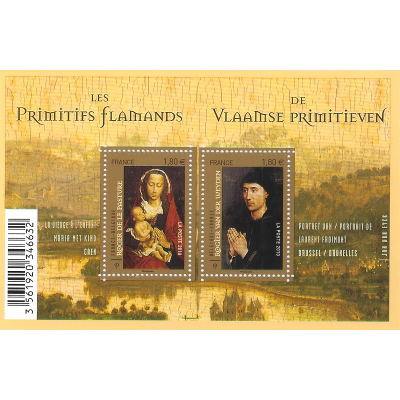 Feuillet de 2 timbres Les primitifs Flamands N°F4525 neuf**.