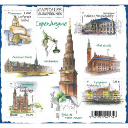 Feuillet de 4 timbres Capitales européennes Copenhague F4637 neuf**.