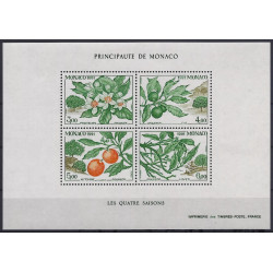 Monaco bloc-feuillet de timbres N°54 les quatre saisons neuf**.