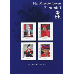 Collector de 4 timbres autoadhésifs - Elizabeth II.