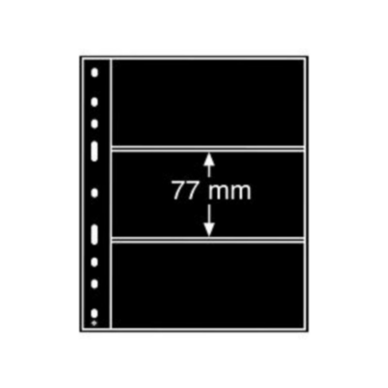 Recharges noires Optima à 3 bandes pour carnets, petits blocs.