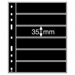 Recharges noires Optima à 6 bandes pour timbres-poste.